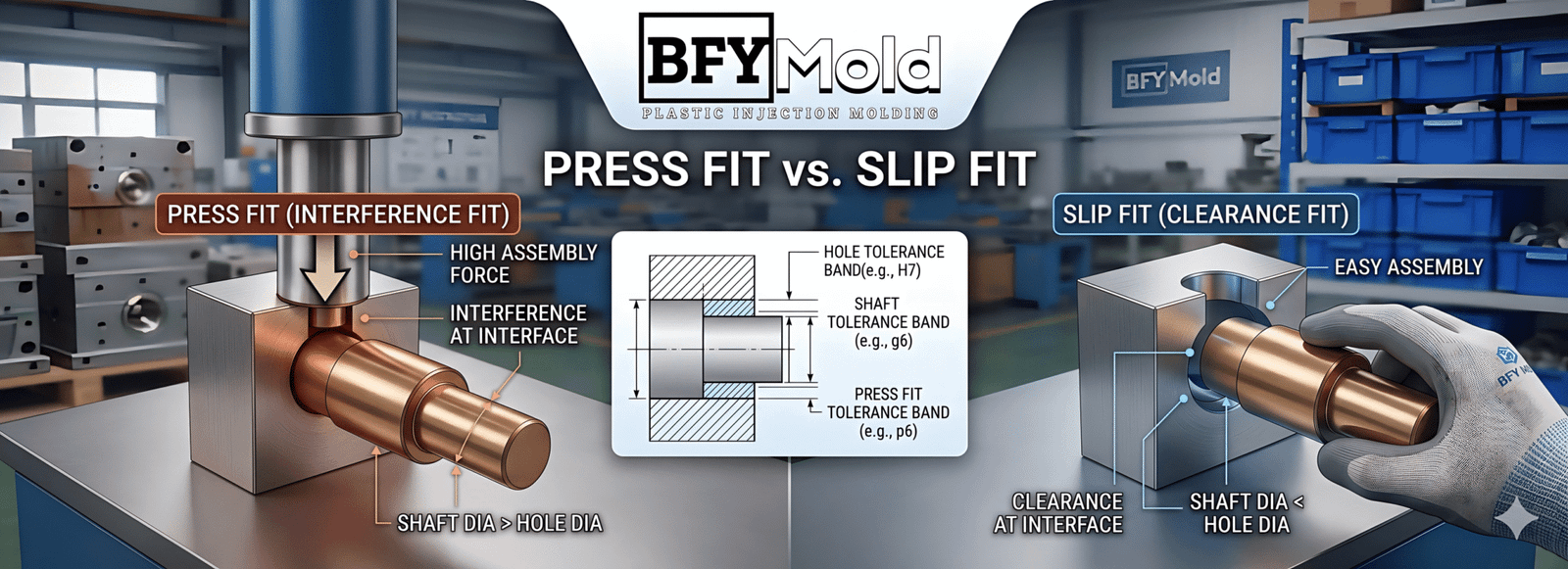 Press Fit vs. Slip Fit: Mechanical Clearances Explained - BFY Mold